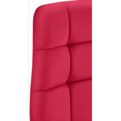 Chaise de salle à manger Tilde en velours rouge