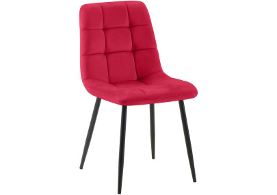 Chaise de salle à manger Tilde en velours rouge