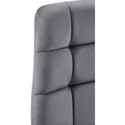 Chaise de salle à manger Tilde en velours gris foncé