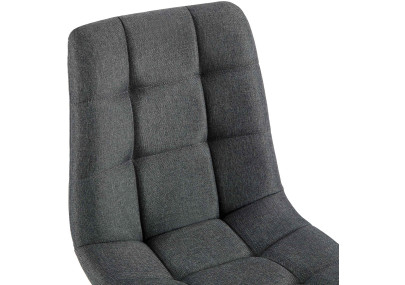 Chaise de salle à manger en tissu Antibes gris foncé