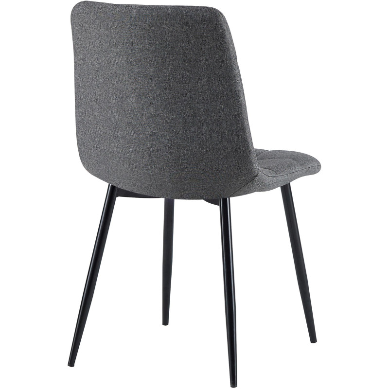 Chaise de salle à manger en tissu Antibes gris foncé