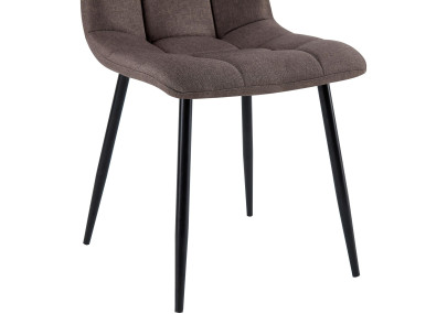 Chaise de salle à manger Antibes en tissu marron