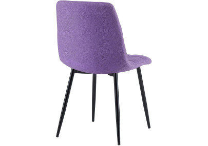 Chaise de salle à manger en tissu Antibes violet