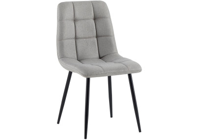 Chaise de salle à manger en tissu Antibes gris clair