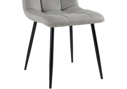 Chaise de salle à manger en tissu Antibes gris clair