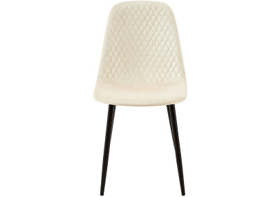 Fauteuil Giverny, velours, crème