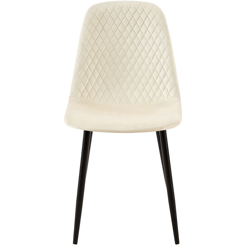 Fauteuil Giverny, velours, crème