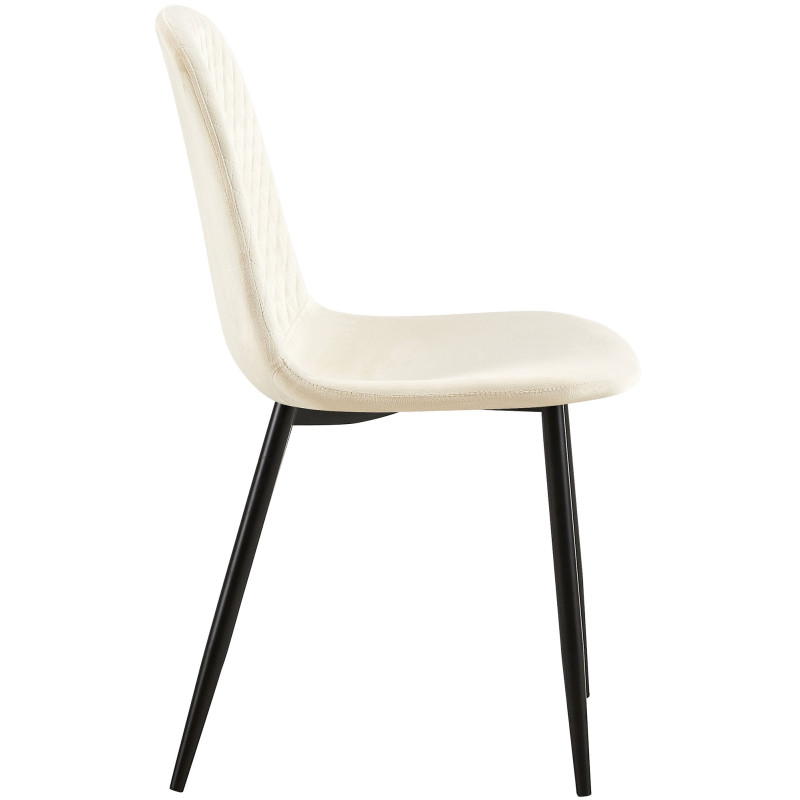Fauteuil Giverny, velours, crème