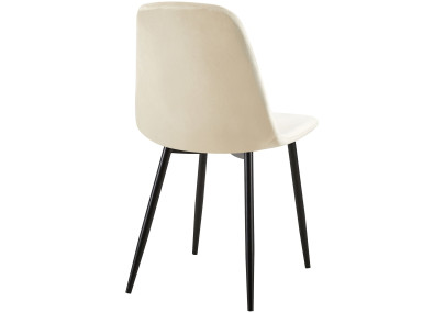 Fauteuil Giverny, velours, crème