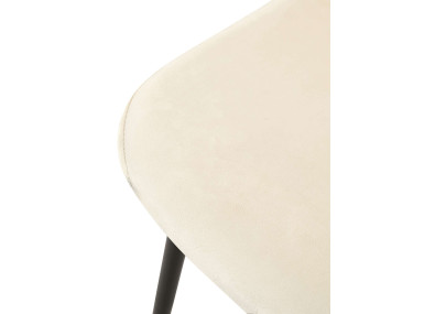 Fauteuil Giverny, velours, crème