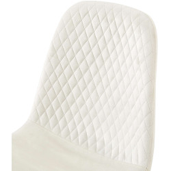 Fauteuil Giverny, velours, blanc crème