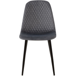 Fauteuil Giverny, velours gris foncé