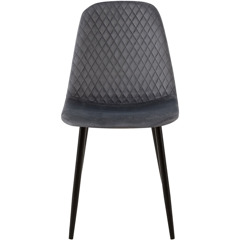 Fauteuil Giverny, velours gris foncé