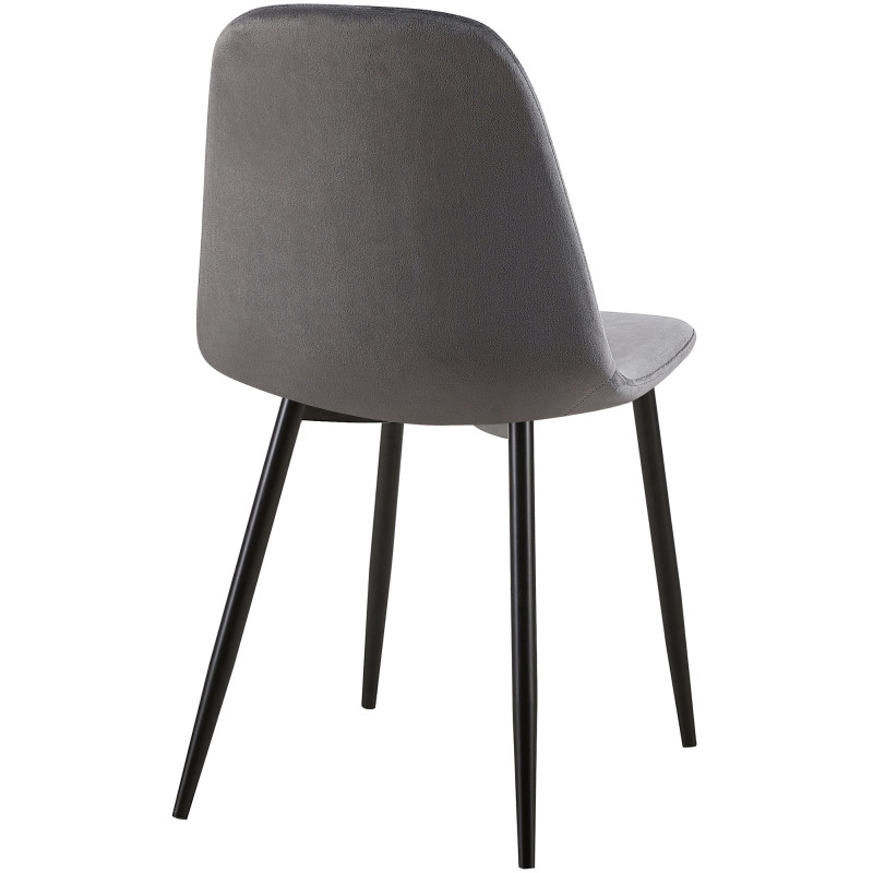 Fauteuil Giverny, velours gris foncé