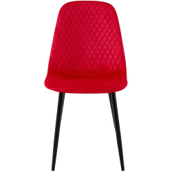 Fauteuil Giverny, velours rouge