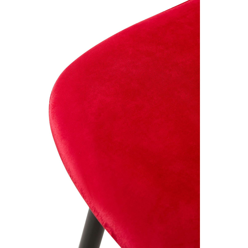 Fauteuil Giverny, velours rouge