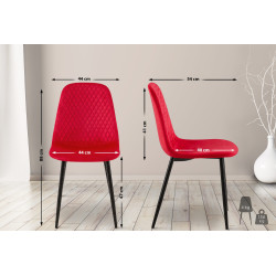 Fauteuil Giverny, velours rouge