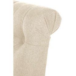 Ensemble de 2 chaises de salle à manger Lisburn, tissu crème