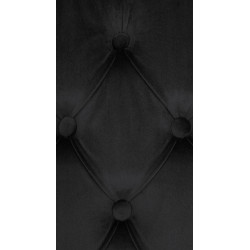 Ensemble de 2 chaises de salle à manger Lisburn en velours noir