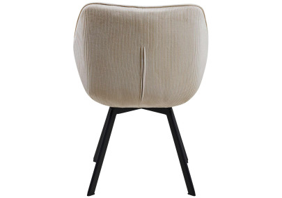 Chaise de salle à manger Jordi Cord, crème