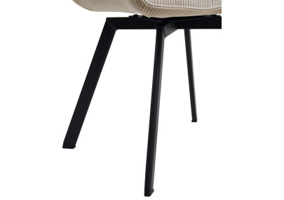 Chaise de salle à manger Jordi Cord, crème