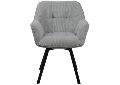 Chaise de salle à manger Jordi Cord, grise