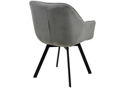 Chaise de salle à manger Jordi Cord, grise