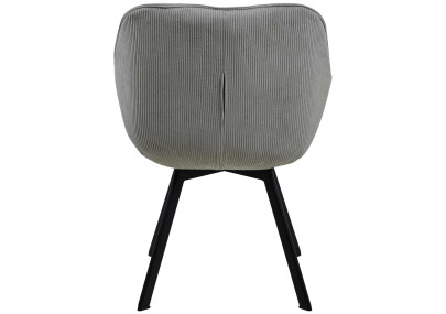 Chaise de salle à manger Jordi Cord, grise