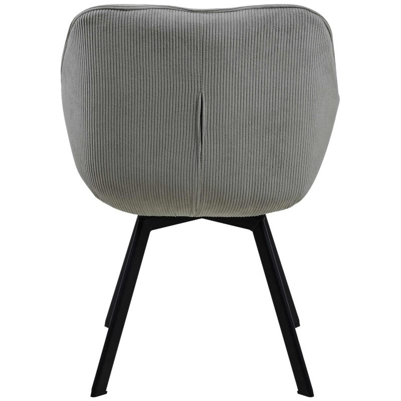 Chaise de salle à manger Jordi Cord, grise