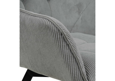 Chaise de salle à manger Jordi Cord, grise