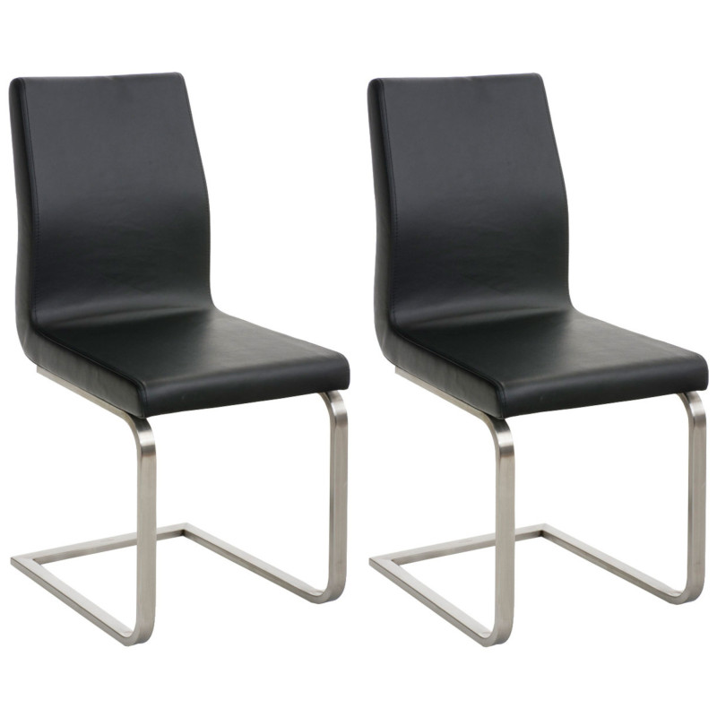 Ensemble de 2 chaises de salle à manger Belfort noires