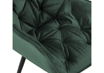 Fauteuil Tanna, velours, vert