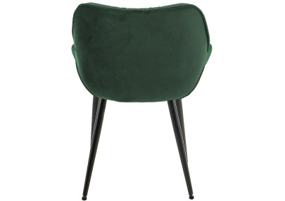Fauteuil Tanna, velours, vert