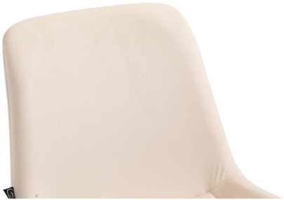Ensemble de 4 chaises de salle à manger Victoria en velours crème