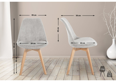 Fauteuil Linares Cord, beige