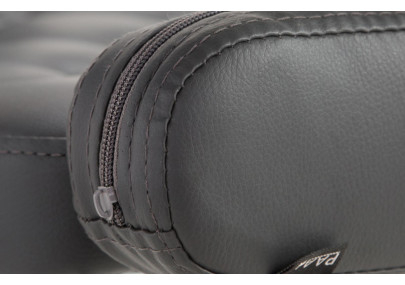 Sgabello Dublin in similpelle grigio,cromo