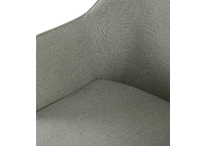 Chaise de salle à manger Vessa, tissu gris clair