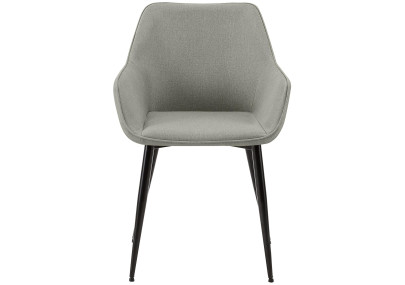 Chaise de salle à manger Vessa, tissu gris clair