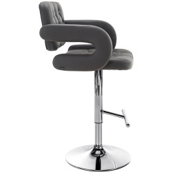 Taburete Dublin Gris,Cromado