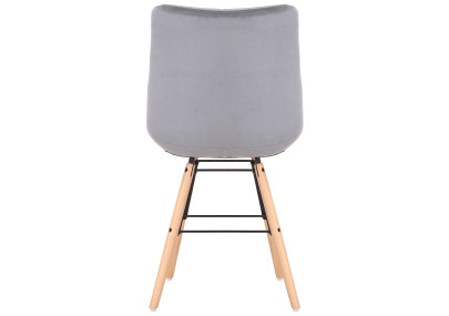Ensemble de 2 chaises Leni en velours gris