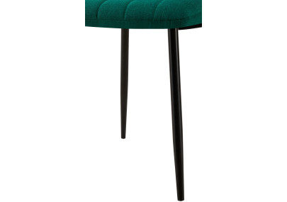 Chaise Dijon, tissu vert foncé
