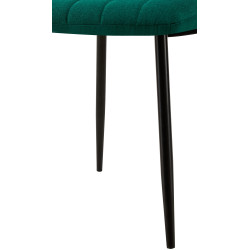 Chaise Dijon, tissu vert foncé
