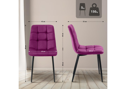 Chaise de salle à manger Antibes violette