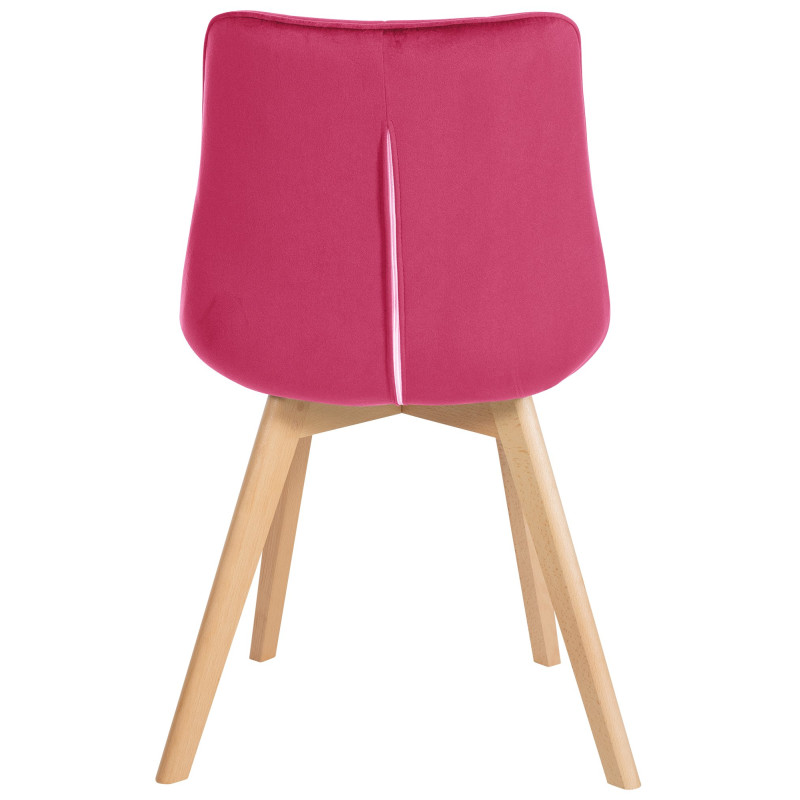 Ensemble de 2 chaises Brook en velours rouge