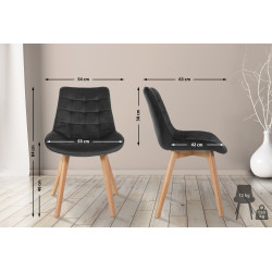 Ensemble de 2 fauteuils Brook en velours noir
