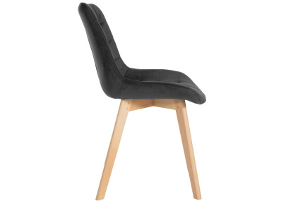 Ensemble de 2 fauteuils Brook en velours noir