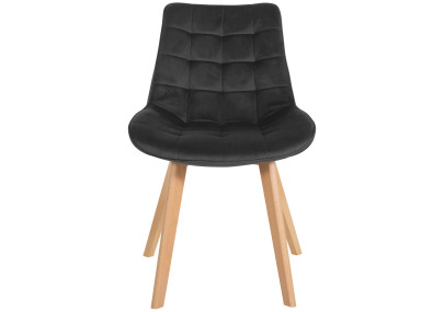 Ensemble de 2 fauteuils Brook en velours noir