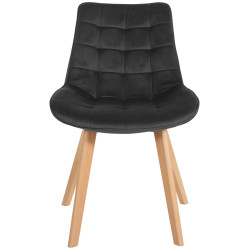 Ensemble de 2 fauteuils Brook en velours noir