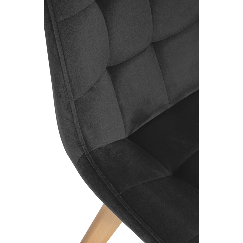 Ensemble de 2 fauteuils Brook en velours noir