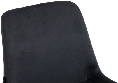 Ensemble de 4 chaises de salle à manger Victoria, velours, noir